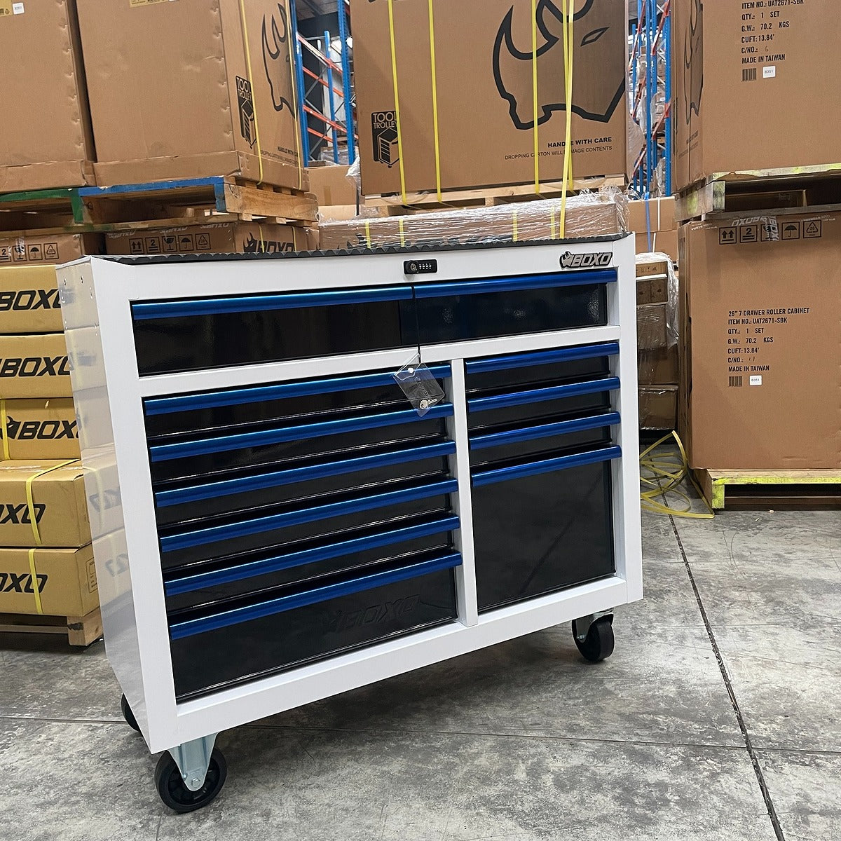 Roll Deep with the Boxo Pro Series 45" 11- Drawer Tool Cabinet