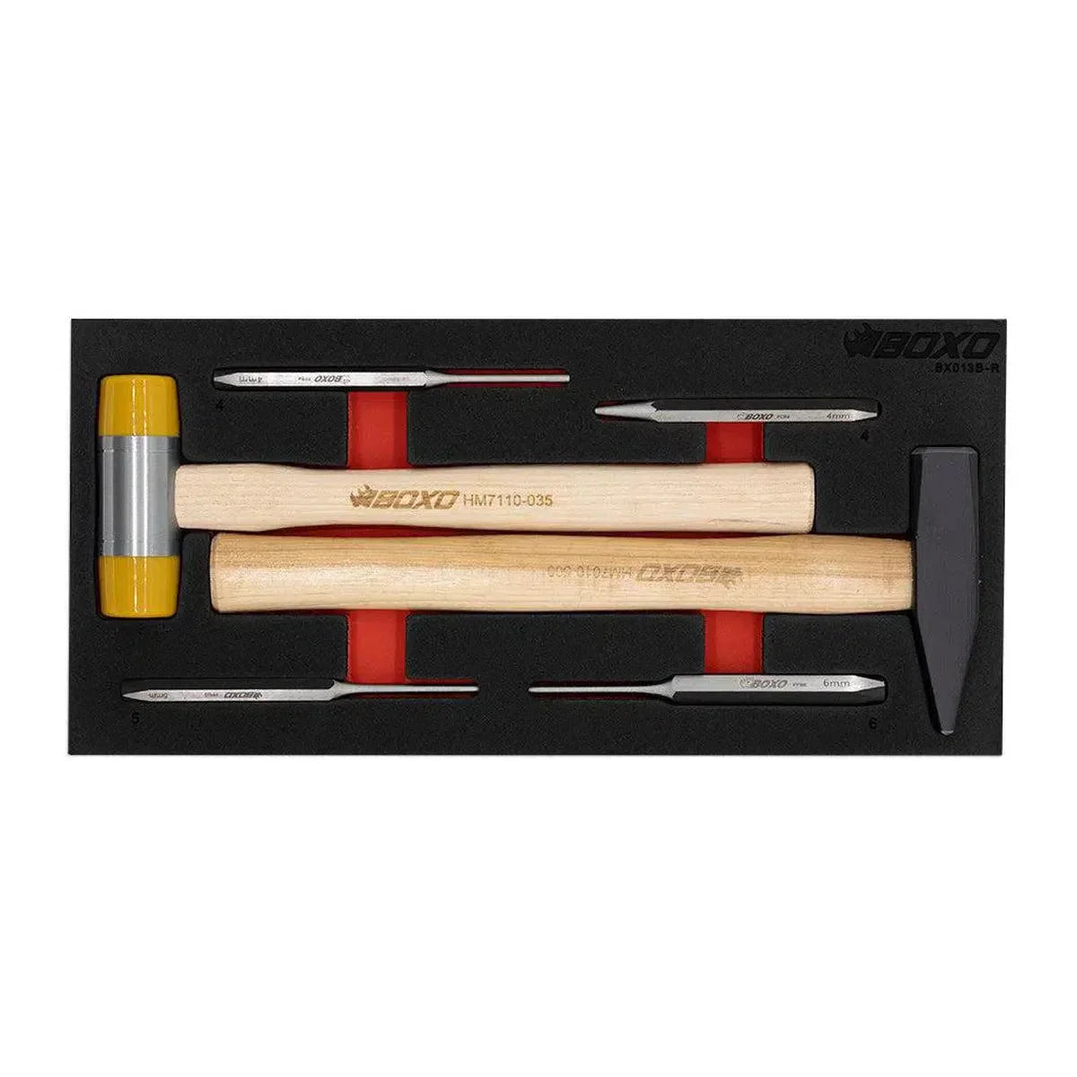 6-Piece Hammer & Punch Set | 1/3rd EVA Foam
