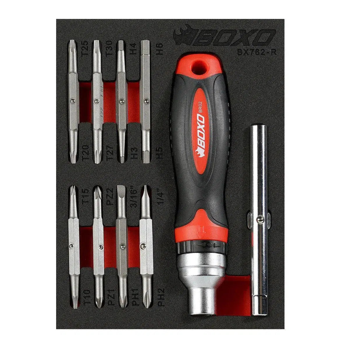 10-Piece Ratcheting Screwdriver Set | 1/9th EVA Foam