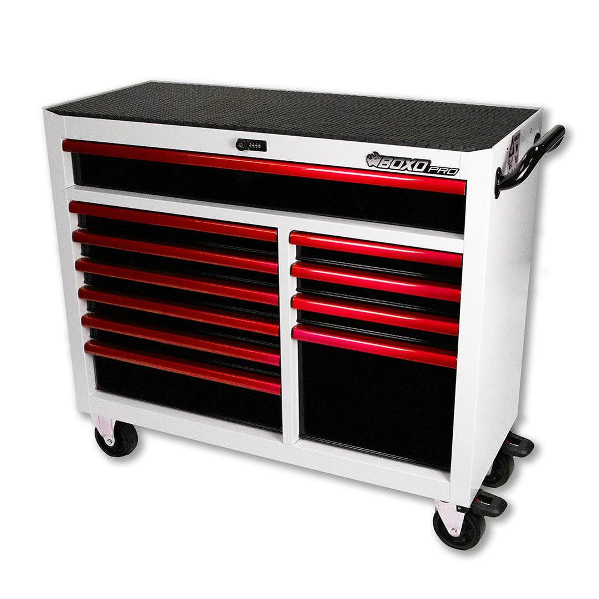 Pro Series | 45" 11-Drawer Rolling Tool Box - White, Blue, Empty Tool Box