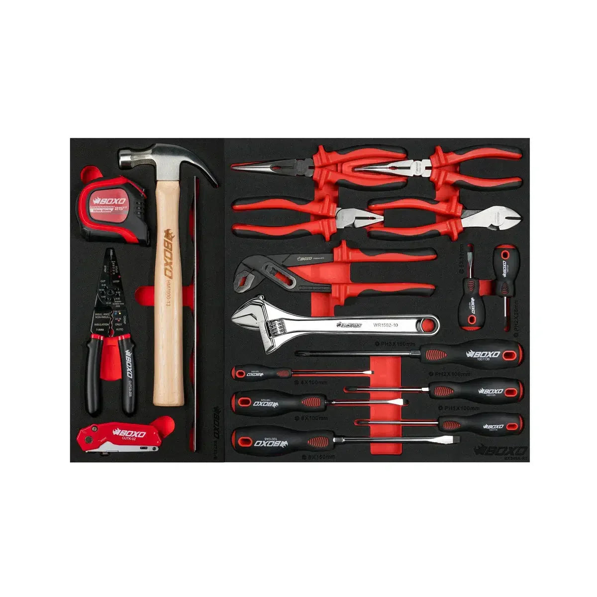 19-Piece Screwdriver, Plier, and Utility Tool Set