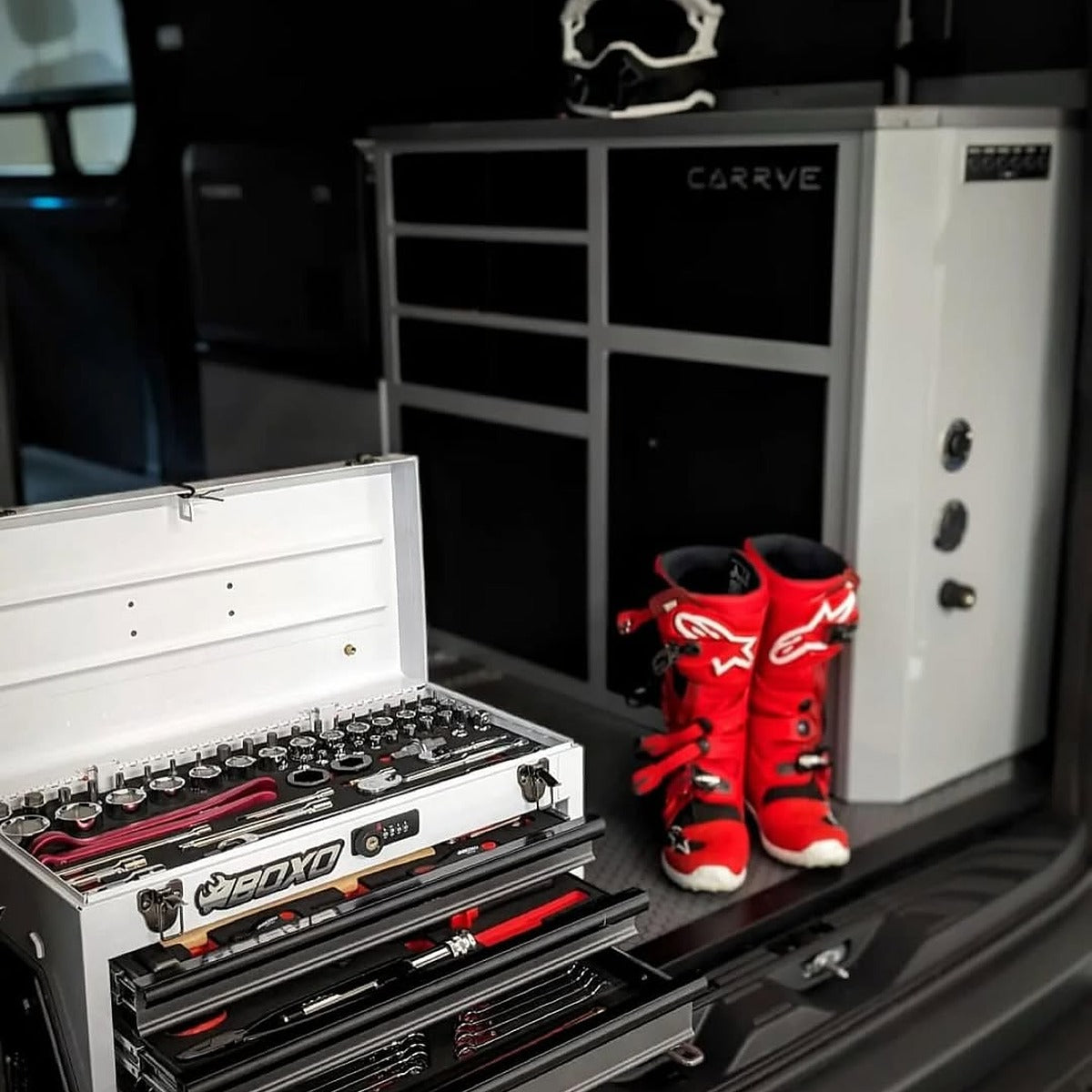 The Ultimate Motorcycle Tool Box: 103-Piece Metric Set in a Portable 3-Drawer Case