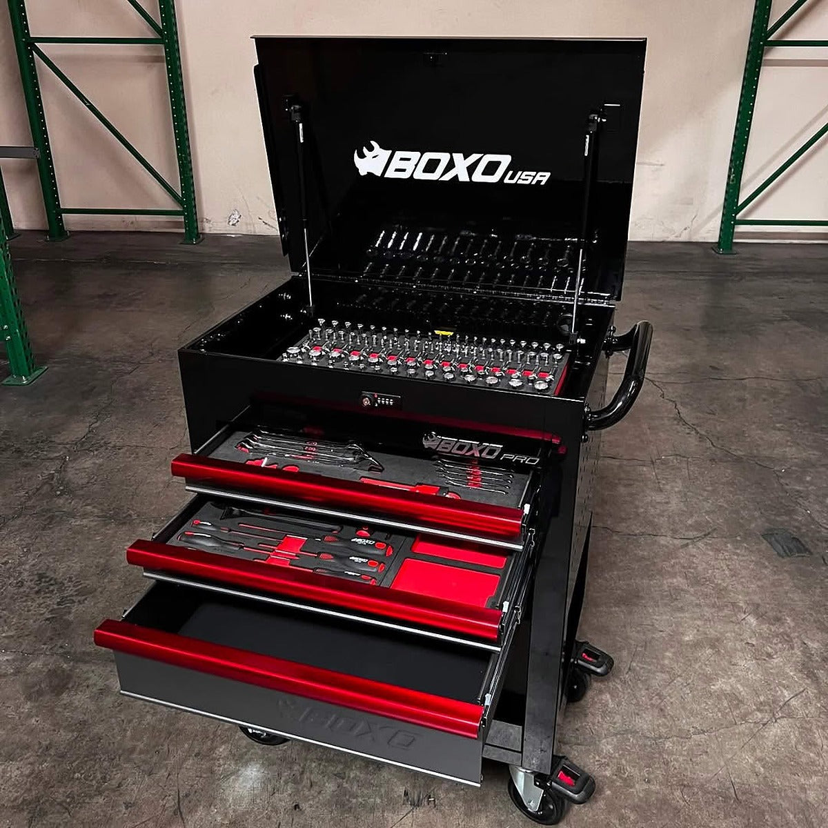 Your Tools Deserve the Best: Introducing the Boxo Pro Series 35″ 5-Drawer Flip-Top Service Cart