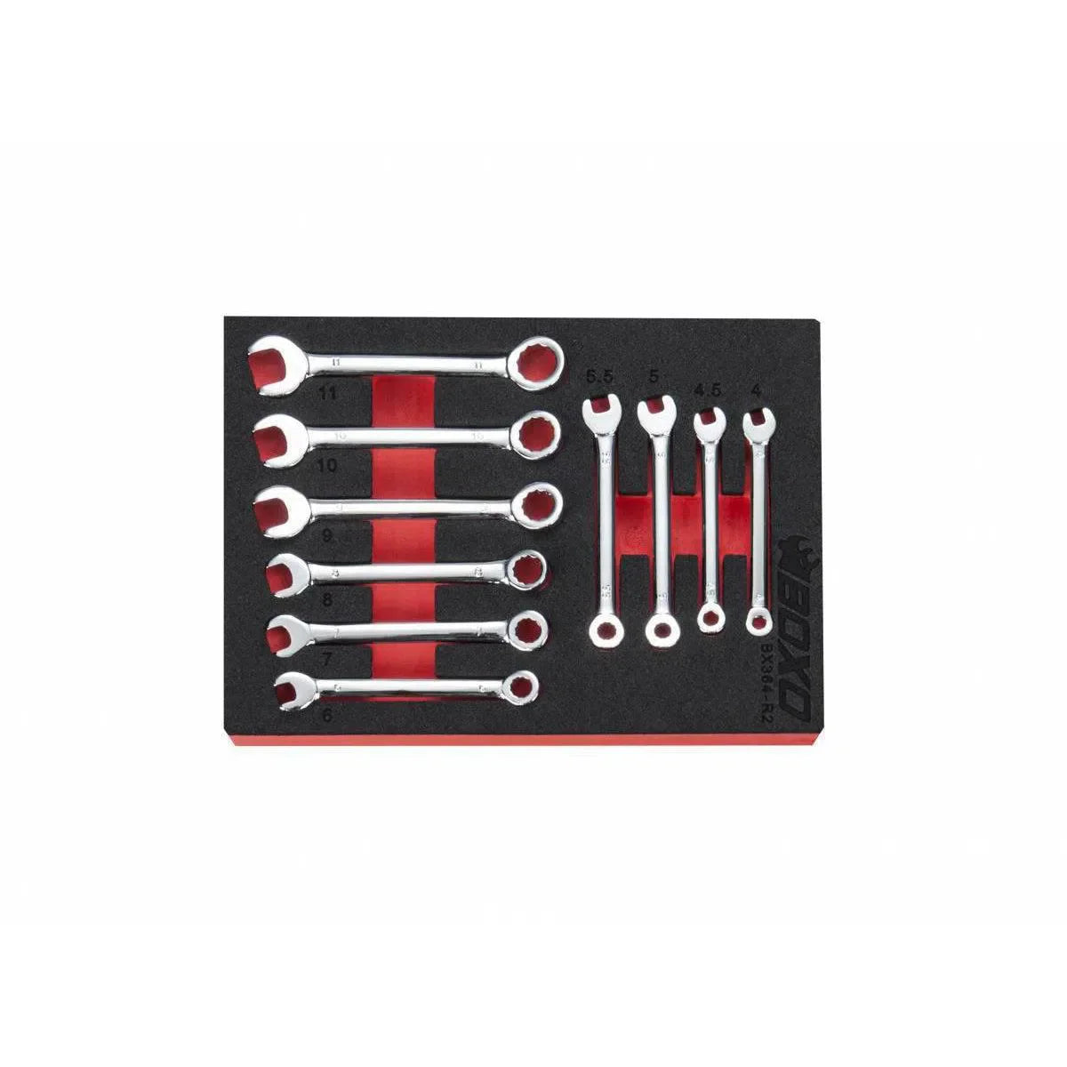 10-Piece Metric Mini Open Box End Combination Wrench Set | 1/9th EVA Foam