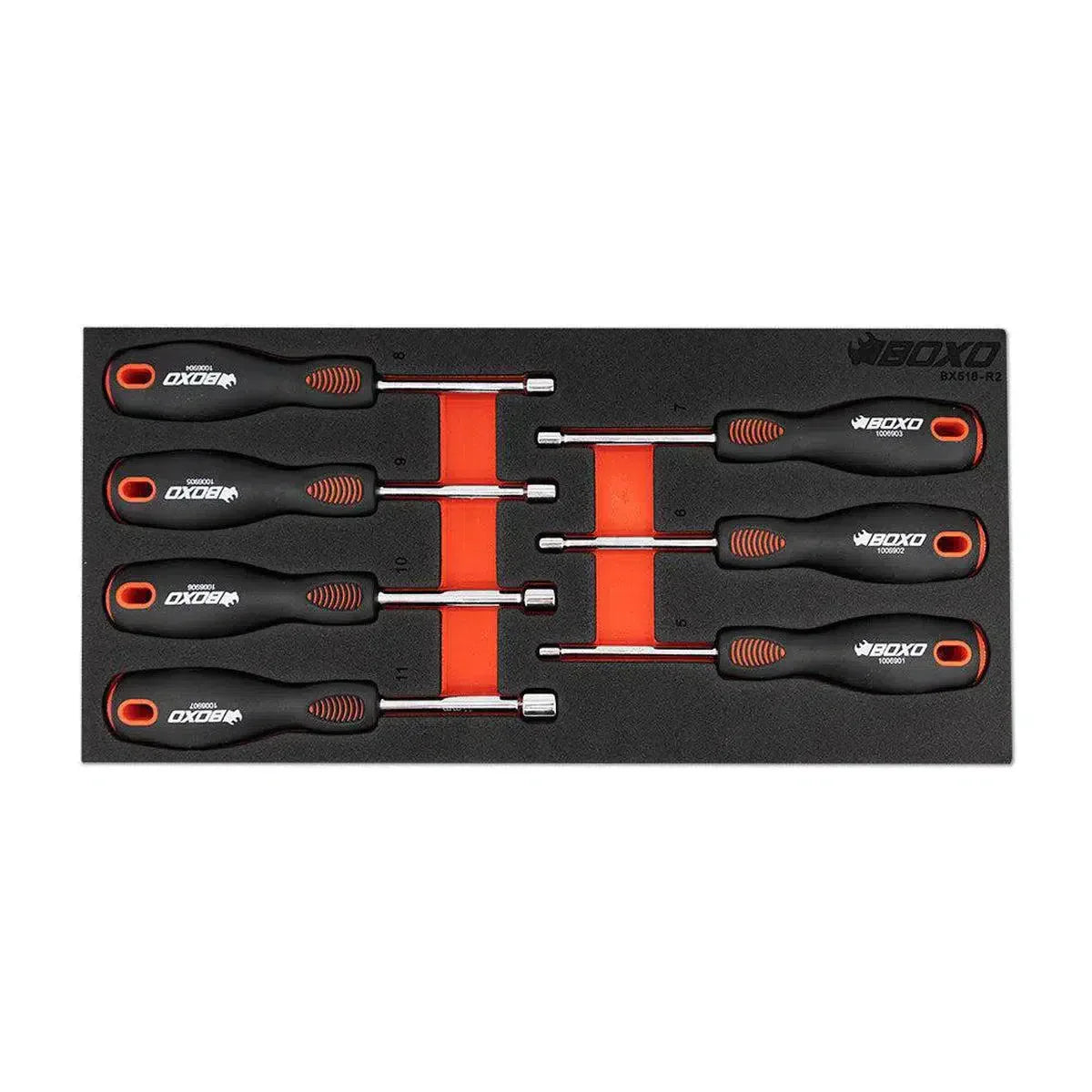 7-Piece Metric Nut Driver Set with Hollow Shaft | 1/3rd EVA Foam