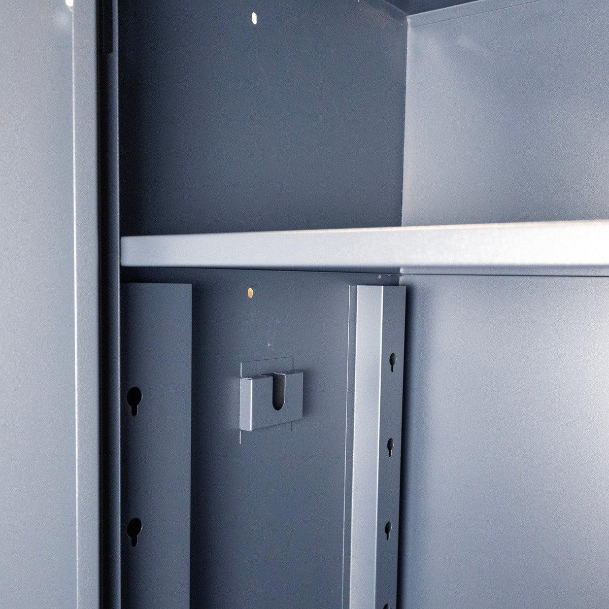 24" Tall Cabinet with Aluminum Handle, Dark Grey