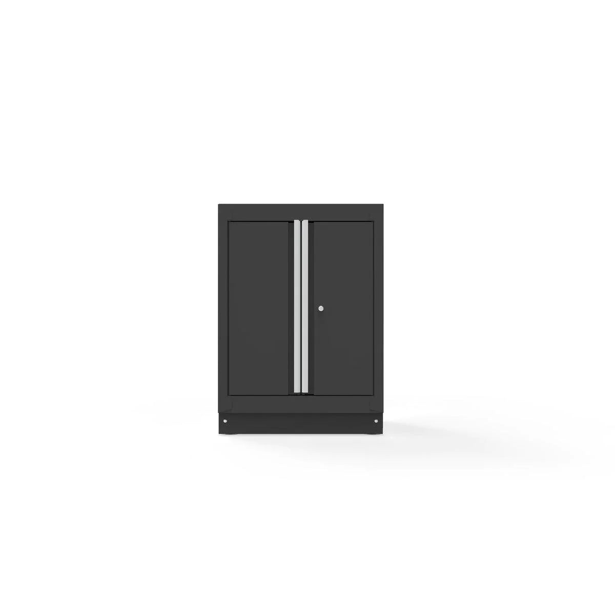 26" Double-Door Closet with Aluminum Handle, Dark Grey