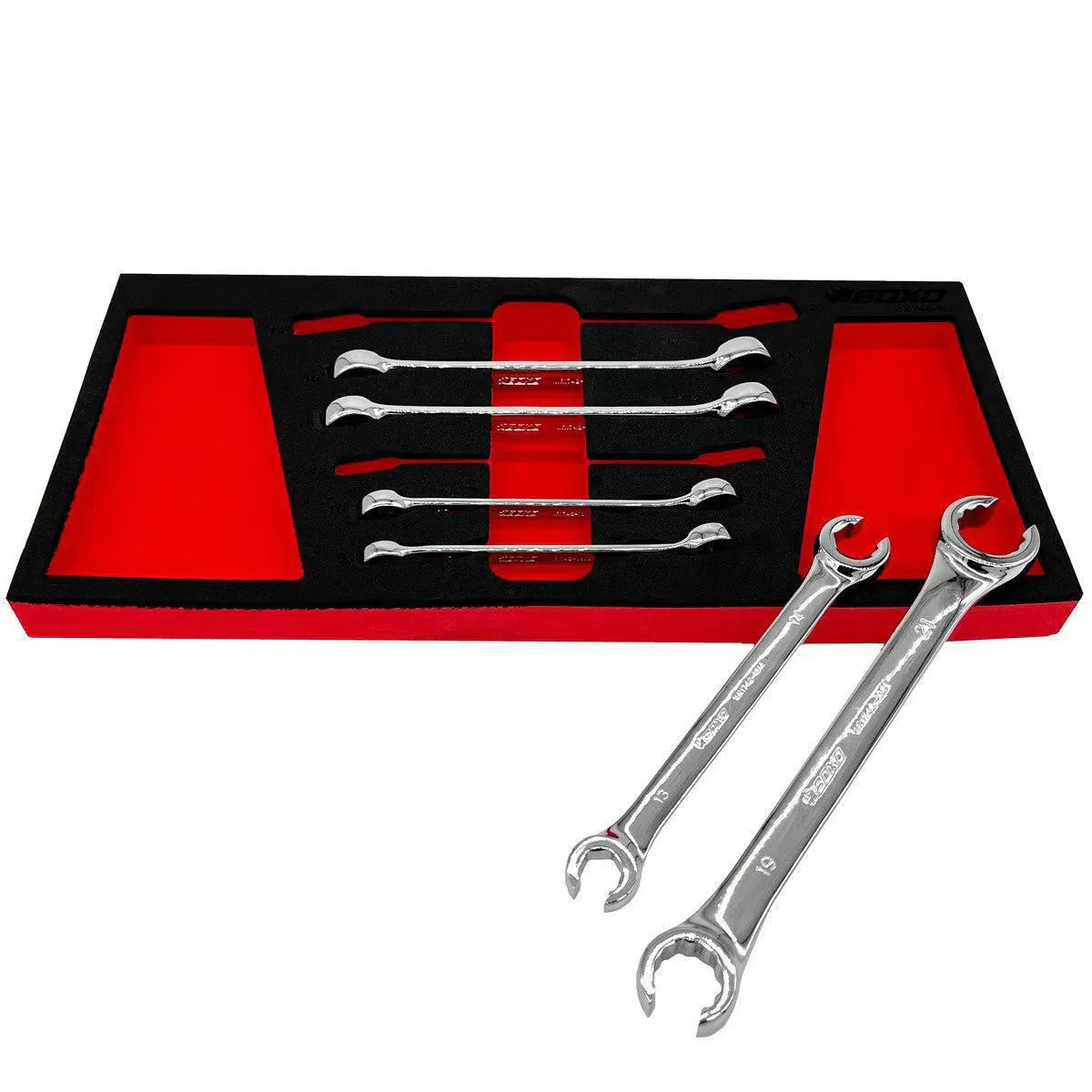 6-Piece Metric 6-Point & 12-Point Flare Nut Wrench Set | 1/3rd EVA Foam