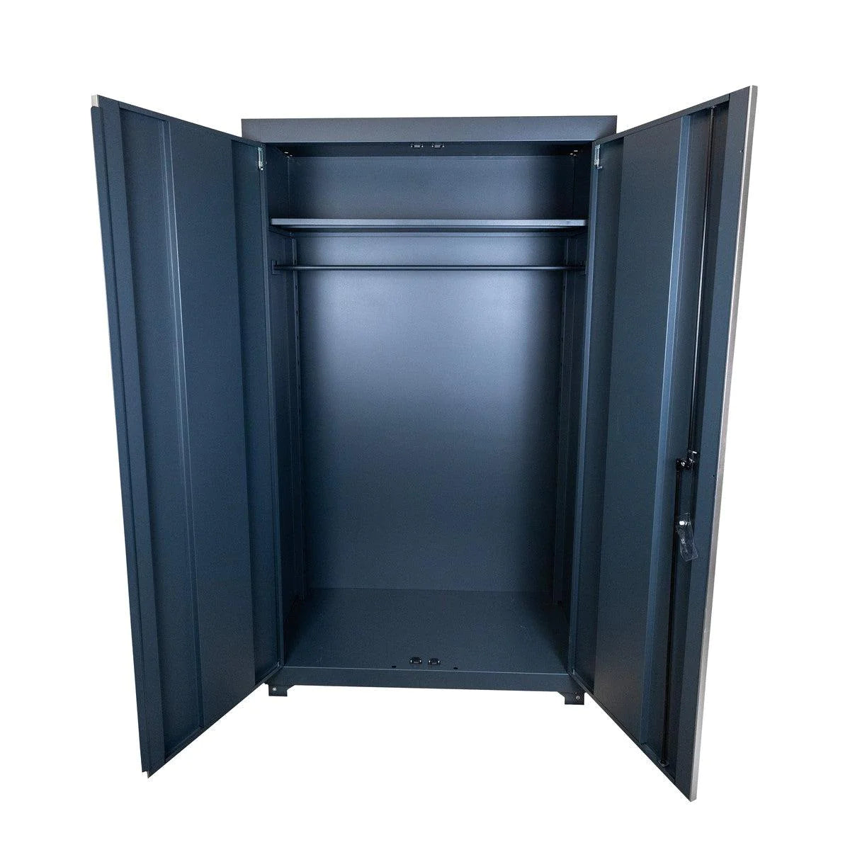 44" Double-Door Cabinet with Aluminum Handle, Dark Grey