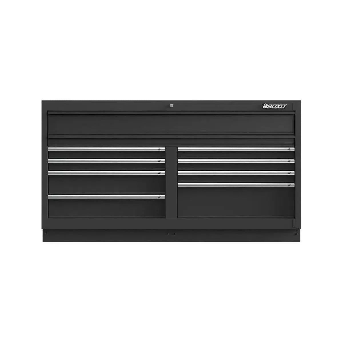 68" 10 Drawer Cabinet w/AL Handles Dark Grey