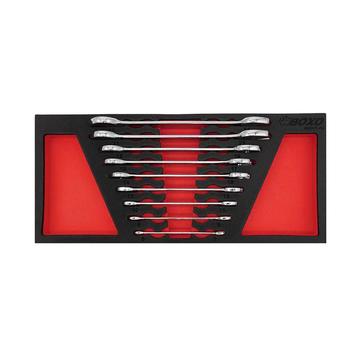9-Piece Metric Double Open End Wrench Set | 1/3rd EVA Foam