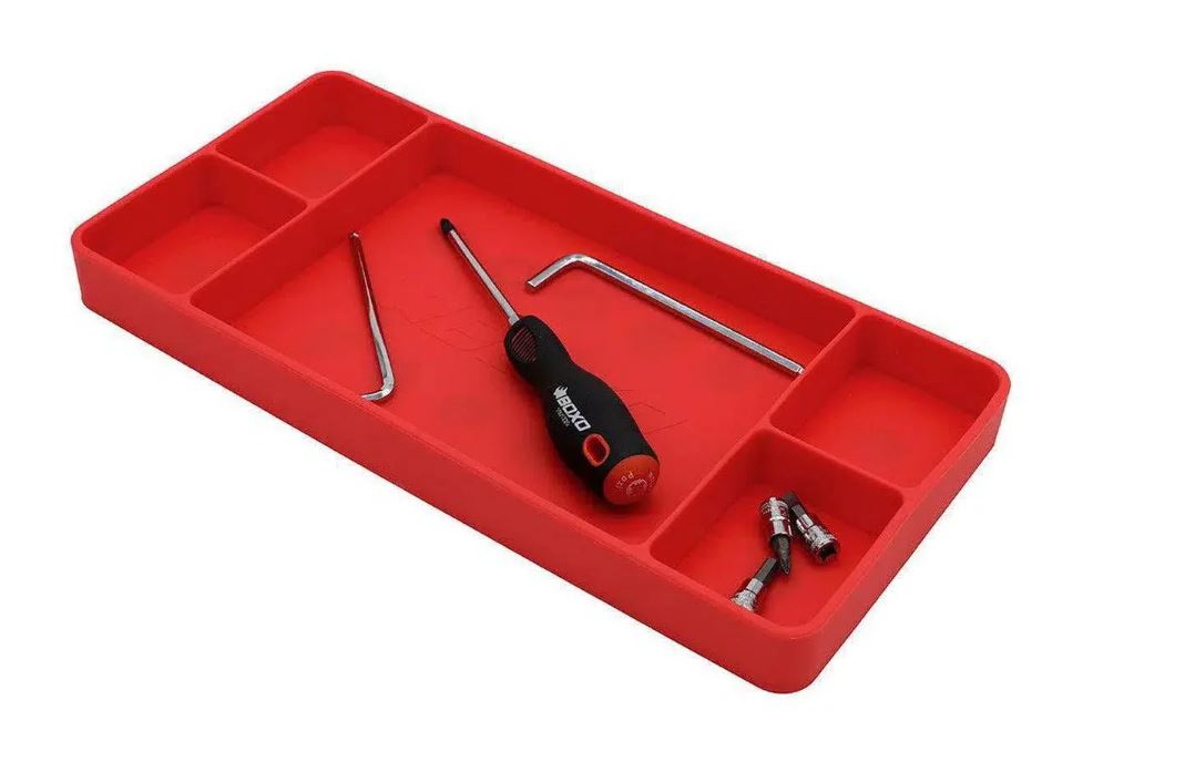 Red Magnetic Flexible Silicon Tool Tray