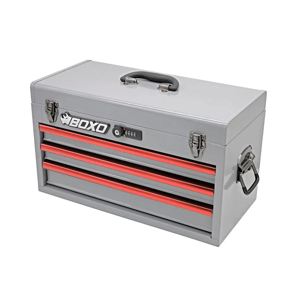 KartBox | 69-Piece Metric Karting 3-Drawer Hand Carry Tool Box - Black, Red