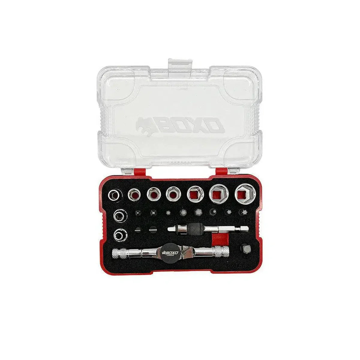22-Piece Ratchet Bit Driver T-Handle, Socket And Bit Set