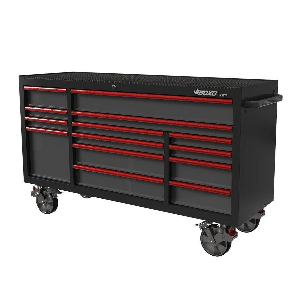 Pro Series | 72" 14-Drawer Rolling Tool Box - Black, Blue, Empty Tool Box