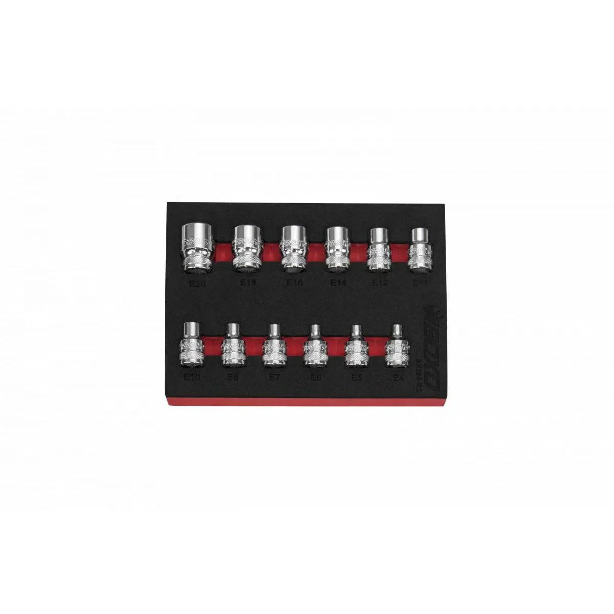 12-Piece 3/8" Dr Torx Chrome Socket Set | 1/9th EVA Foam